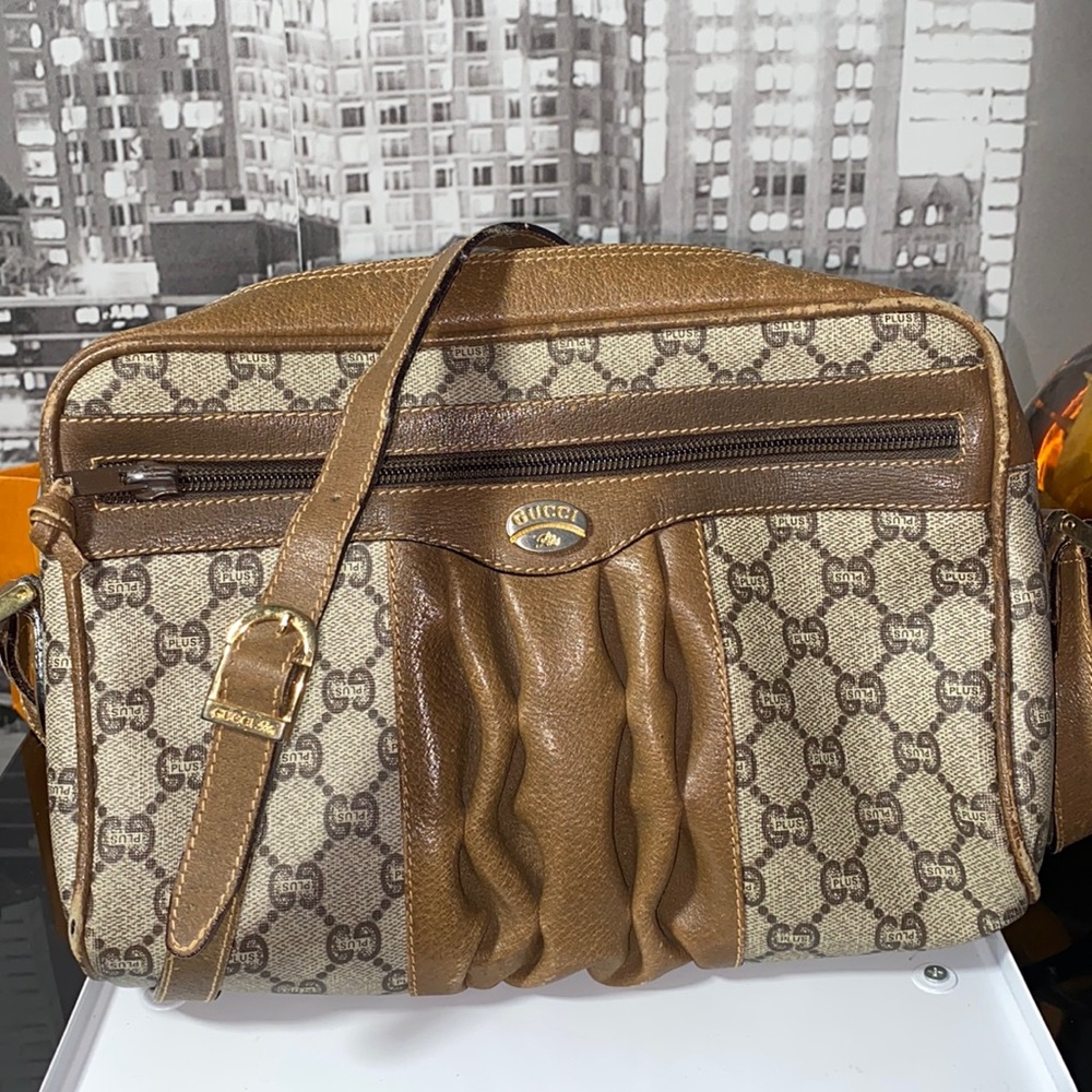 Gucci Brown and Tan Crossbody Bag